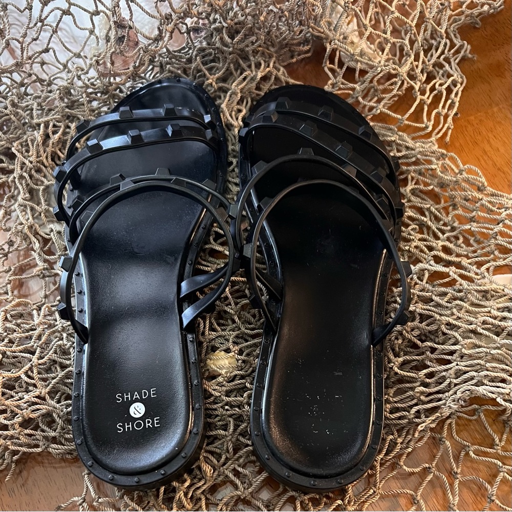 Shade & Shore Liv Sandal Black Size 8 NWOT - Picture 4 of 10